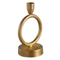 Brass Finish Donut Candleholder