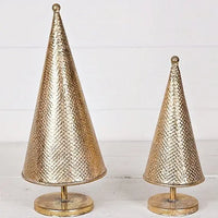 S/2 Gold Metal Trees