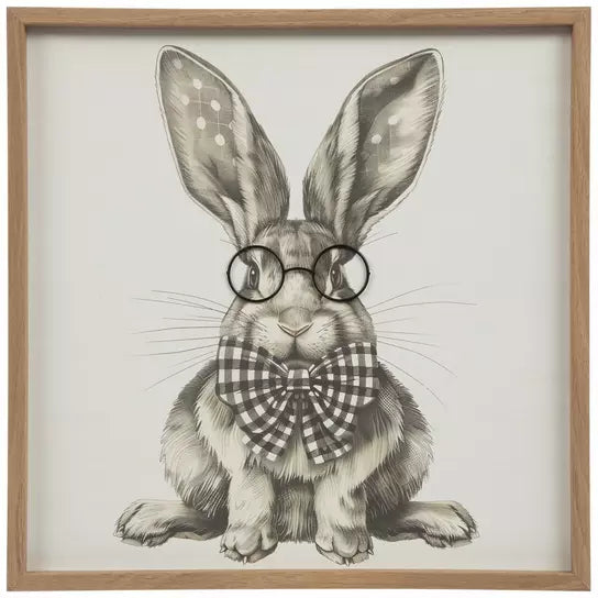 Black & White Bunny Art