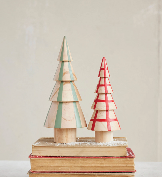 Red & Green Set Of Two Trees