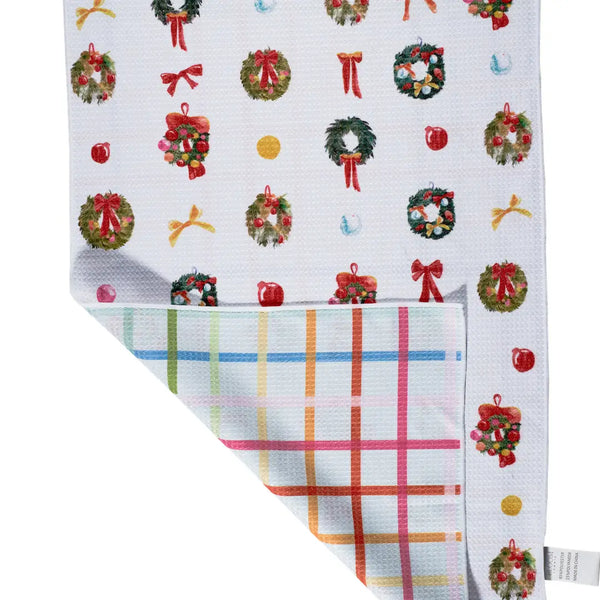 Christmas Wreath Microfiber Towel
