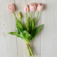 Real Feel Tulip Bunch, Light Pink