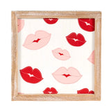 Reversible Valentine & St. Patrick's Clover Wood Frame Sign