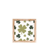 Reversible Valentine & St. Patrick's Clover Wood Frame Sign