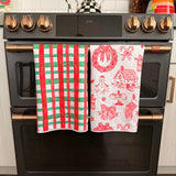 Red & Green Microfiber Towel