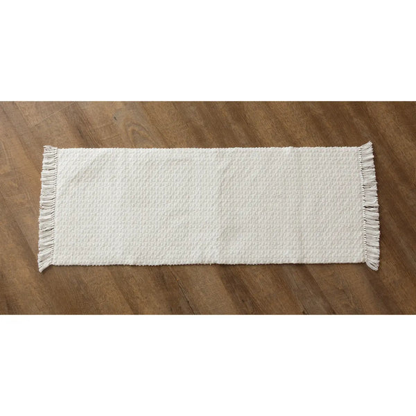 White Woven Table Runner