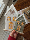 Felt Grey Christmas House