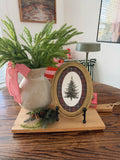 Plaid Christmas Tree Framed Art