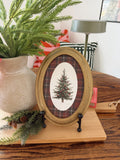 Plaid Christmas Tree Framed Art