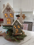 Felt Grey Christmas House