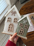 Felt Grey Christmas House