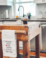 This Home Runs On Diet Coke Tea Towel