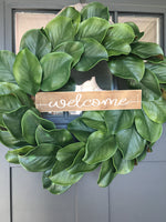 Welcome Wreath Sign