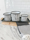 Plaid Containers- Set of Three
