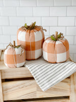 Orange & White Buffalo Check Pumpkin