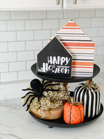 Happy Halloween Wooden House Set