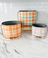 Spring Plaid Buckets