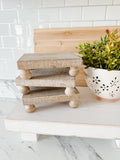 White Washed Wood Riser