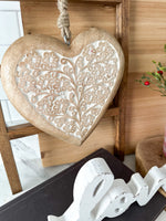 Hanging Mango Wood Heart