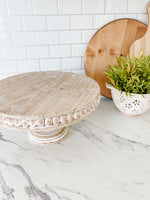 Rustic Beaded Cake Stand