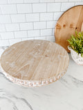 Rustic Beaded Cake Stand