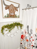 White Tin Heart Garland