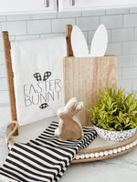 Easter Bunny Tea Towel Buffalo Check