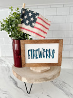 Blue Fireworks