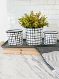Plaid Containers- Set of Three