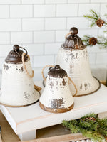 Won’t You Guide My Sleigh Tonight White Rustic Bells