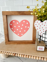 Pink Polka Dot Heart