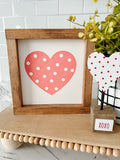 Pink Polka Dot Heart