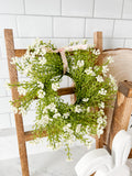 White Flower Mini Wreath