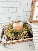 Orange & White Buffalo Check Pumpkin
