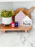 Proud To Be An American Wooden House Set