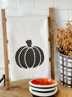 Polka Dot Pumpkin Tea Towel