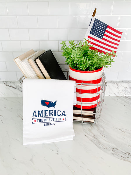 America the Beautiful Tea Towel