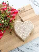 Hanging Mango Wood Heart