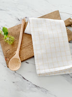 Yellow Check Tea Towel