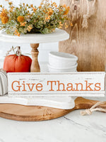 Rustic Give Thanks Sign
