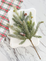 Frosted Winter White Spruce Pick