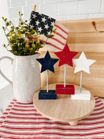 Set Of Three Stars On Base