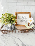 Hello Spring Grey Sign