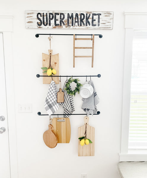 Dish Towel Ladder, Wood Towel Ladder, Tea Towel Ladder, Farmhouse