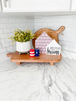 Proud To Be An American Wooden House Set
