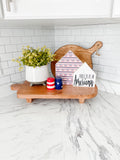 Proud To Be An American Wooden House Set
