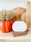 White Wood Speckled Pumpkin