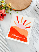 Let The Sun Shine In Swedish Dishcloth