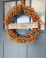 Fall Welcome Wreath Sign