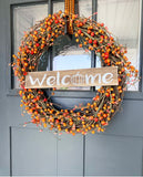 Fall Welcome Wreath Sign